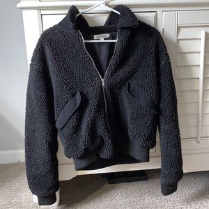 Wild honey black teddy jacket